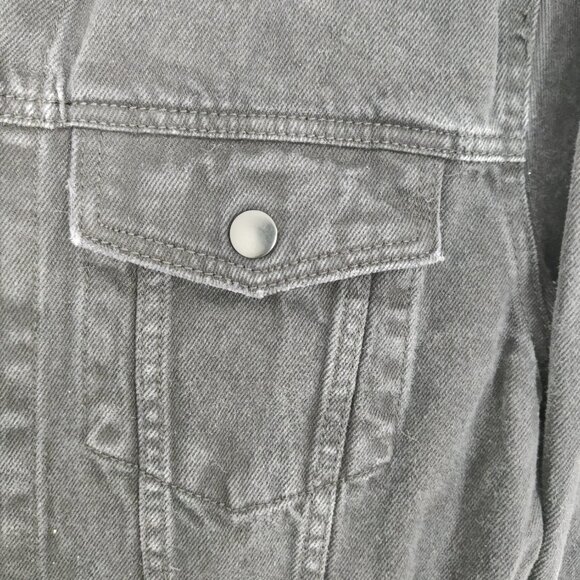 Forever 21 Men's Black Denim Jacket Size Medium Gorpcore 100% Cotton - Picture 3 of 12